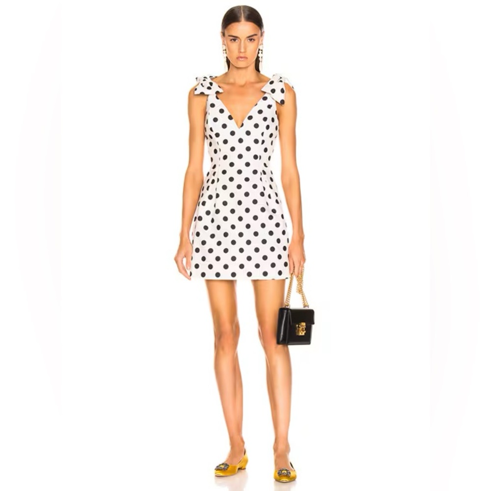 Zimmermann White Polka Dot Dress with Bow Straps